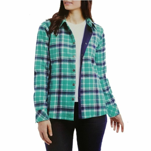 Orvis Women's Fleece Lined Shirt Jacket in Sea‎ Green Blue Size Medium